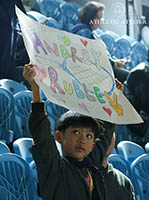 Kid supporting Andrey Rublev