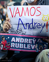 Fan support for Andrey Rublev