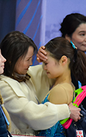 Mao Shimada and coach Mie Hamada